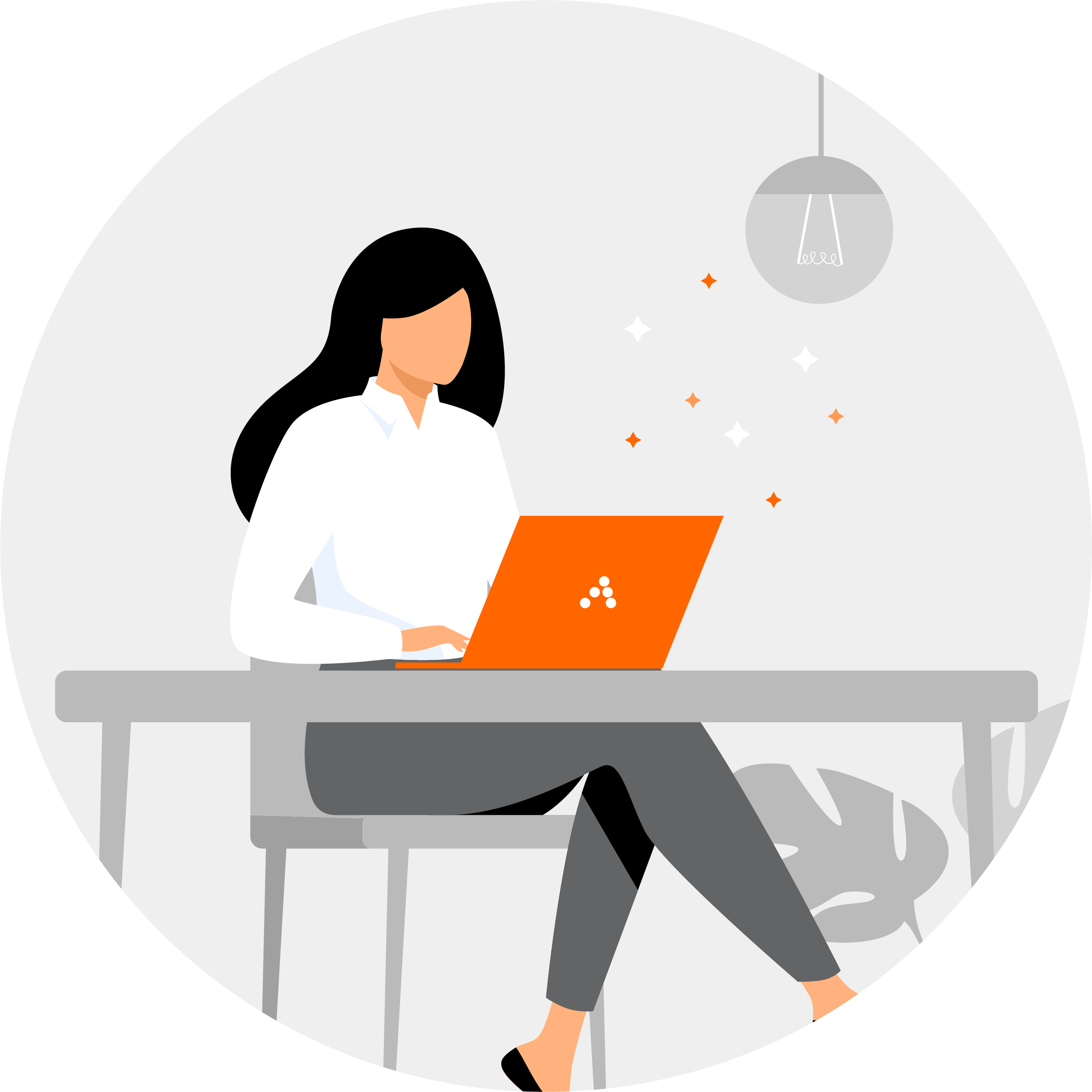 illustration of a business woman on a laptop
